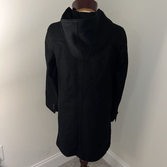 J. CREW Cashmere Wool blend Nello Gori Duffle Hooded Toggle Zipper Coat Jacket 4 - Picture 3 of 12